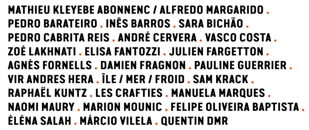 Liste des artistes sète lisbonne